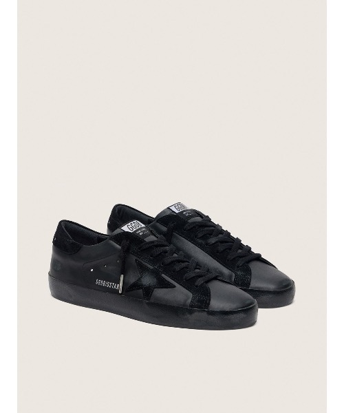 GOLDEN GOOSE（ゴールデングース）の「Super-Star メンズ ナッパレザー（ブラック） スエードスター＆ヒールタブ（ブラック）（スニーカー・メンズ・ブラック系その他・40/42/43）」の2枚目の写真