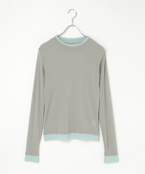 notch.(ノッチ)の「フェイクレイヤードロンT(Tシャツ/カットソー・レディース・オフホワイト/グレー/ブラック・M)」の3枚目の写真