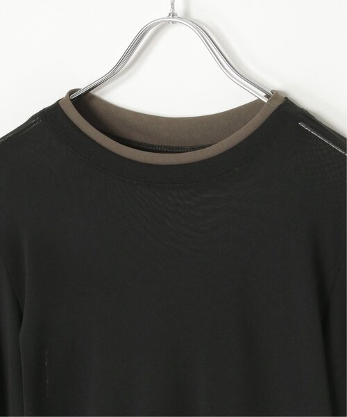 notch.(ノッチ)の「フェイクレイヤードロンT(Tシャツ/カットソー・レディース・オフホワイト/グレー/ブラック・M)」の8枚目の写真