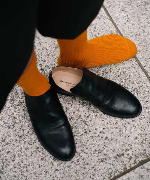 alfredoBANNISTER（アルフレッドバニスター）の「【26S/S 新色追加】ソフトレザー ドレープシューズ / スリッポンシューズ（スリッポン・メンズ・キャメル/ブラック/ネイビー/ワイン・41/40/39/45/44/43/42）」の13枚目の写真