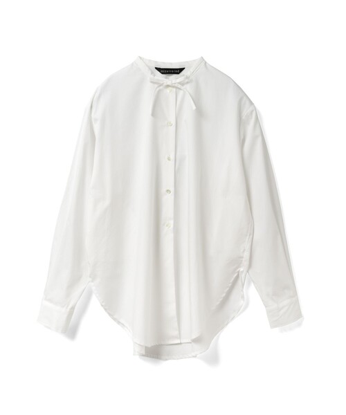 mizuiroind（ミズイロインド）の「mizuiro ind リボンタイロングシャツ（シャツ/ブラウス・レディース・ベージュ/オフホワイト/ライトブルー・FREE）」の17枚目の写真