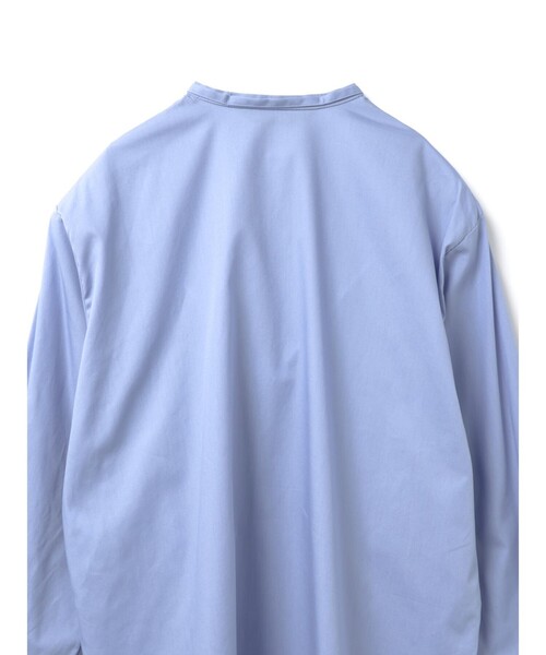 mizuiroind（ミズイロインド）の「mizuiro ind リボンタイロングシャツ（シャツ/ブラウス・レディース・ベージュ/オフホワイト/ライトブルー・FREE）」の5枚目の写真