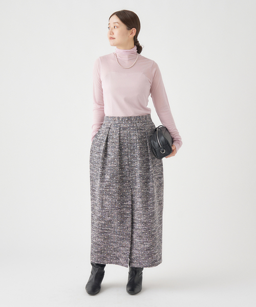 IENA（イエナ）の「《追加3》リヨセルカシミヤタートルネック（Tシャツ/カットソー・レディース・ブラック/ライトグレー/ホワイト/ピンク・FREE）」の9枚目の写真