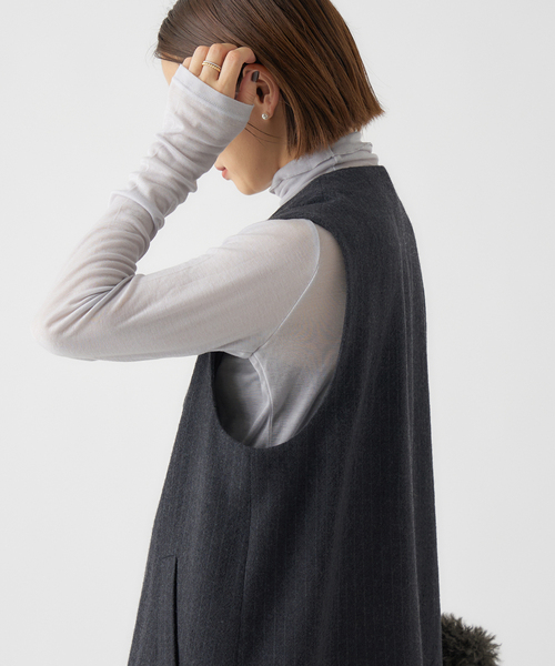 IENA（イエナ）の「《追加3》リヨセルカシミヤタートルネック（Tシャツ/カットソー・レディース・ブラック/ライトグレー/ホワイト/ピンク・FREE）」の20枚目の写真