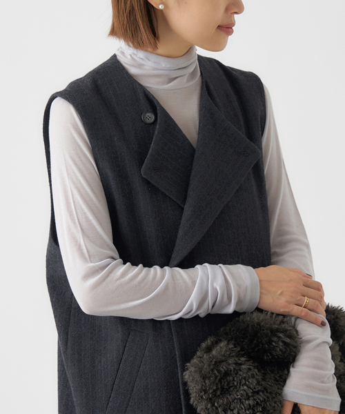 IENA（イエナ）の「《追加3》リヨセルカシミヤタートルネック（Tシャツ/カットソー・レディース・ブラック/ライトグレー/ホワイト/ピンク・FREE）」の21枚目の写真