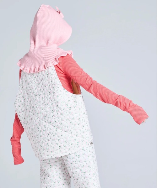 Little sunny bite(リトルサニーバイト)の「littlesunnybite/リトルサニーバイト/floral quilteing vest(その他アウター・レディース・ホワイト/ピンク/ブラック・M/S)」の5枚目の写真