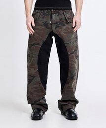 Lining cargo pants - camo black