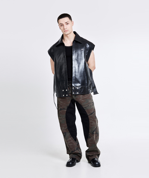 51%(フィフティーワンパーセント)の「Lining cargo pants - camo black(デニムパンツ・メンズ・その他・L/M)」の13枚目の写真