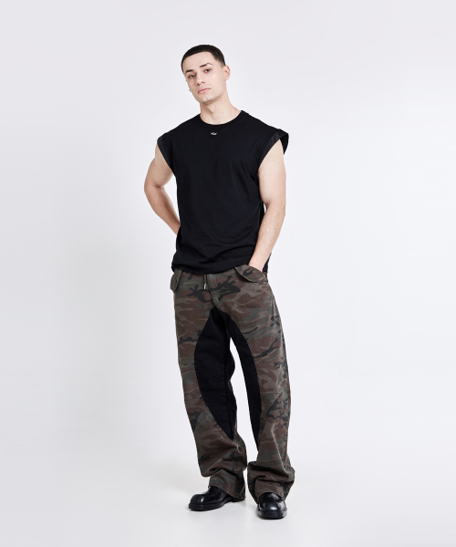 51%(フィフティーワンパーセント)の「Lining cargo pants - camo black(デニムパンツ・メンズ・その他・L/M)」の18枚目の写真