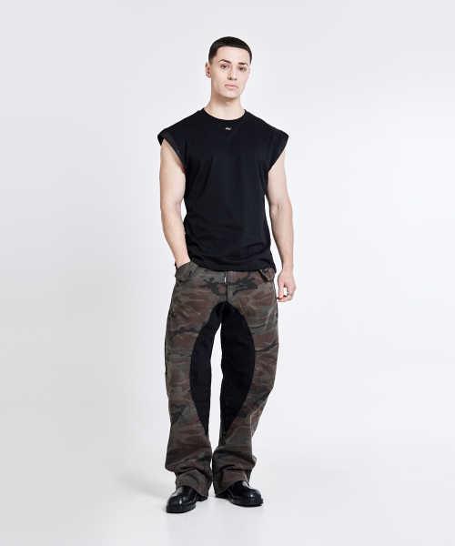 51%(フィフティーワンパーセント)の「Lining cargo pants - camo black(デニムパンツ・メンズ・その他・L/M)」の19枚目の写真
