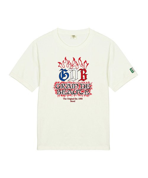 GRAIN DE BEAUTE（グランデボーテ）の「ORIGINAL 1992 T-SHIRT 02 [BEIGE]（Tシャツ/カットソー・レディース・ベージュ・S/M/L/XL）」の2枚目の写真