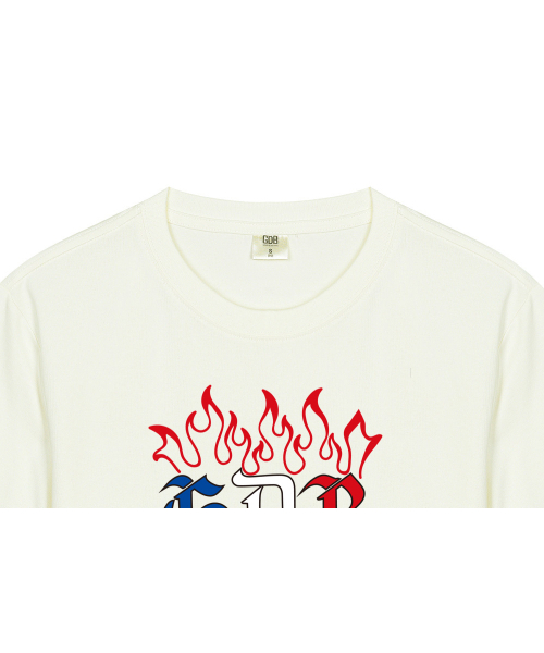 GRAIN DE BEAUTE（グランデボーテ）の「ORIGINAL 1992 T-SHIRT 02 [BEIGE]（Tシャツ/カットソー・レディース・ベージュ・S/M/L/XL）」の4枚目の写真