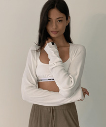 INJIACTIVE（インジアクティブ）の「サマー ボレロ リブトップ ホワイト（カーディガン/ボレロ）」