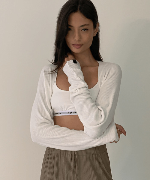 INJIACTIVE(インジアクティブ)の「サマー ボレロ リブトップ ホワイト(カーディガン/ボレロ・レディース・その他・ONE SIZE)」の1枚目の写真