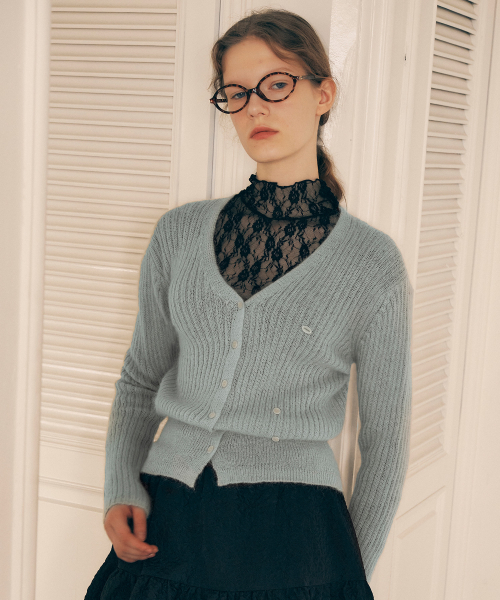 ROLAROLA（ロラロラ）の「MOHAIR BLENDED TWO WAY BUTTON CARDIGAN GRAY（カーディガン/ボレロ・レディース・グレー・FREE）」の2枚目の写真