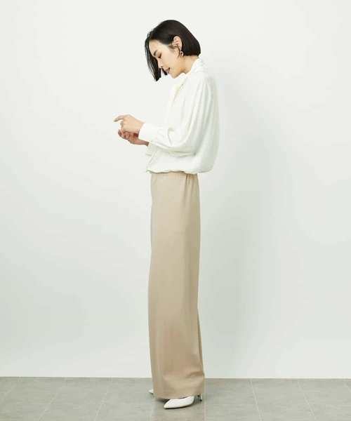 MICHEL KLEIN（ミッシェル・クラン）の「ボウタイブラウス（シャツ/ブラウス・レディース・アイボリー/ブラック・38）」の6枚目の写真