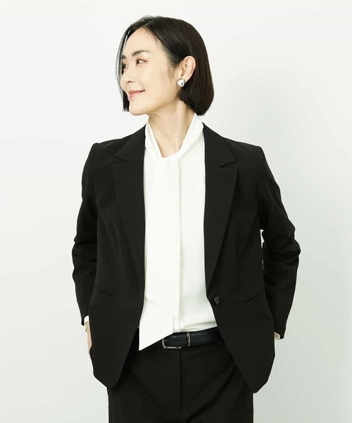 MICHEL KLEIN（ミッシェル・クラン）の「ボウタイブラウス（シャツ/ブラウス・レディース・アイボリー/ブラック・38）」の14枚目の写真