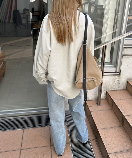 feepur(フェピュール)の「ビンテージライクオーバーシャツ(シャツ/ブラウス・レディース・アイボリー/ブルーグレー/ピンク・MEDIUM)」の6枚目の写真