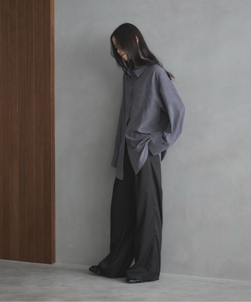 feepur（フェピュール）の「ビンテージライクオーバーシャツ（シャツ/ブラウス・レディース・アイボリー/ブルーグレー/ピンク・MEDIUM）」の6枚目の写真