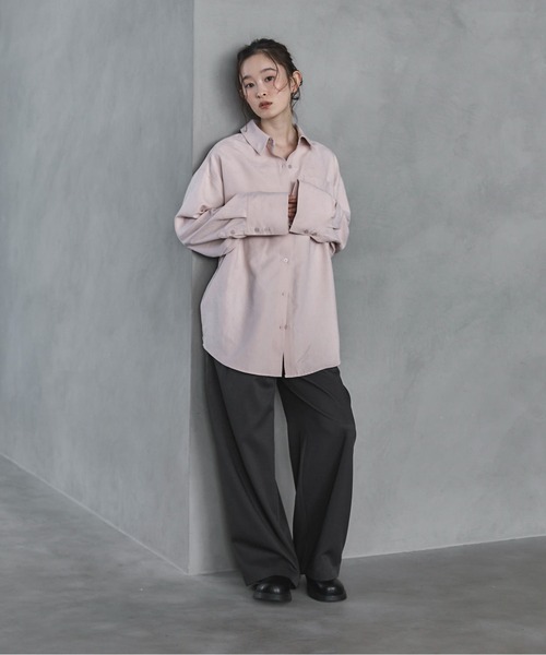 feepur（フェピュール）の「ビンテージライクオーバーシャツ（シャツ/ブラウス・レディース・アイボリー/ブルーグレー/ピンク・MEDIUM）」の19枚目の写真