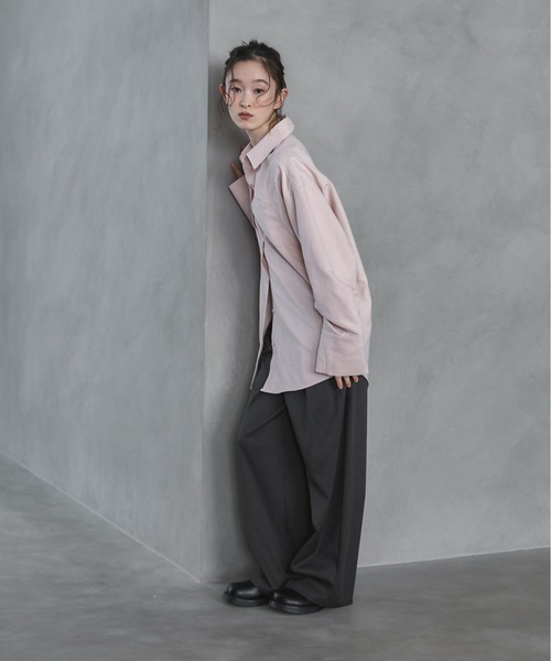 feepur（フェピュール）の「ビンテージライクオーバーシャツ（シャツ/ブラウス・レディース・アイボリー/ブルーグレー/ピンク・MEDIUM）」の18枚目の写真