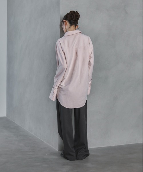 feepur（フェピュール）の「ビンテージライクオーバーシャツ（シャツ/ブラウス・レディース・アイボリー/ブルーグレー/ピンク・MEDIUM）」の21枚目の写真