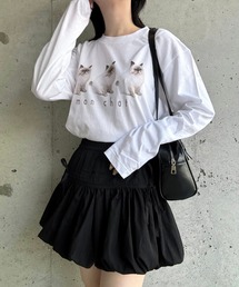 子猫英字ロンT/長袖Tシャツ