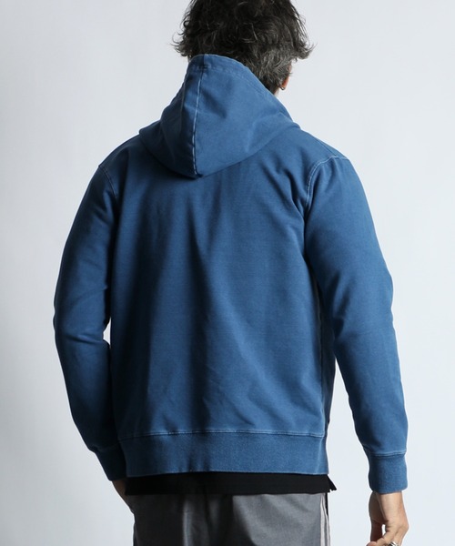The DUFFER of ST.GEORGE（ザダファーオブセントジョージ）の「[INDIGO LABEL] SET UP ZIP PARKA：インディゴポンチ素材 セットアップ ジップパーカー（パーカー・メンズ・ライトインディゴブルー・X-LARGE/LARGE/MEDIUM/SMALL）」の10枚目の写真