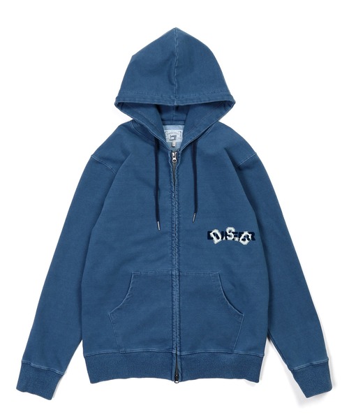 The DUFFER of ST.GEORGE（ザダファーオブセントジョージ）の「[INDIGO LABEL] SET UP ZIP PARKA：インディゴポンチ素材 セットアップ ジップパーカー（パーカー・メンズ・ライトインディゴブルー・X-LARGE/LARGE/MEDIUM/SMALL）」の2枚目の写真
