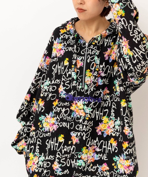 RNA（アールエヌエー）の「J2182 カオスラブフラワージャケット（ブルゾン・レディース・ホワイト/ブラック・MEDIUM）」の2枚目の写真