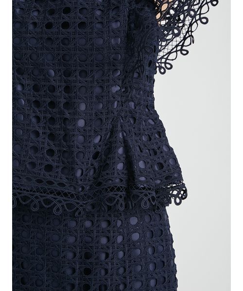 CELFORD（セルフォード）の「【セットアップ対応】ジオメトリックパターンレースブラウス（シャツ/ブラウス・レディース・サックスブルー/オフホワイト/ダークネイビー・36/38）」の11枚目の写真