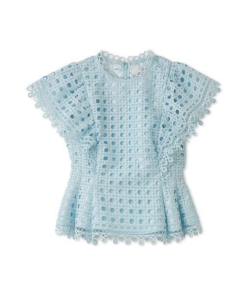 CELFORD(セルフォード)の「【セットアップ対応】ジオメトリックパターンレースブラウス(シャツ/ブラウス・レディース・サックスブルー/オフホワイト/ダークネイビー・36/38)」の19枚目の写真