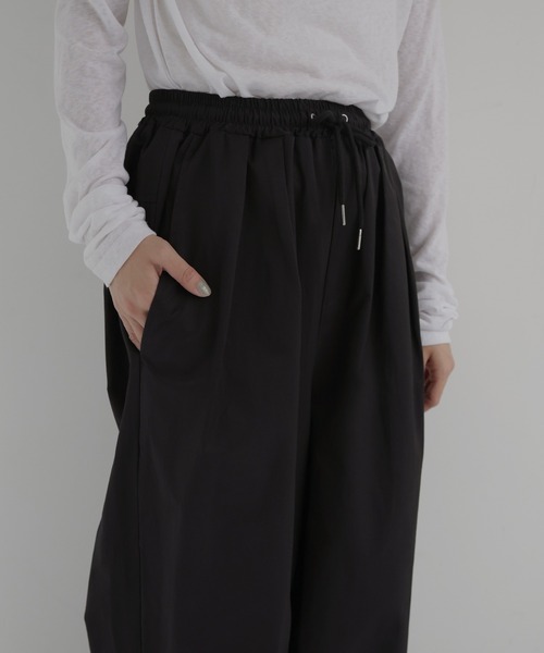 hellam（へラム）の「2WAY腰巻きツイルパンツ（その他パンツ・レディース・ブラック/アイボリー/ブラウン/ベージュ・FREE）」の6枚目の写真