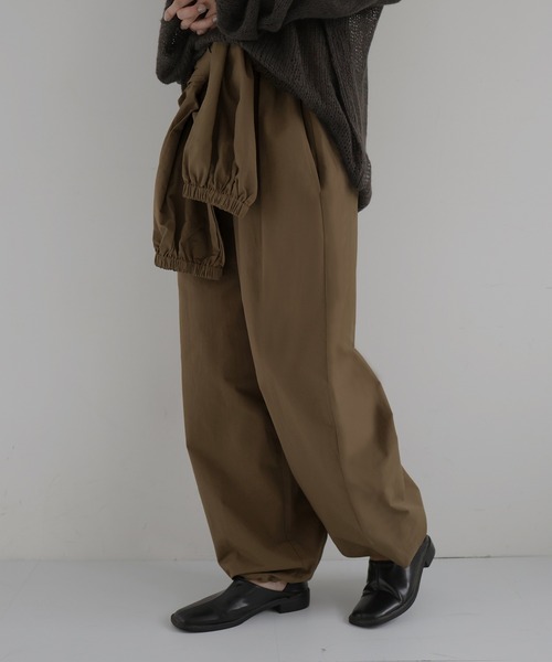 hellam（へラム）の「2WAY腰巻きツイルパンツ（その他パンツ・レディース・ブラック/アイボリー/ブラウン/ベージュ・FREE）」の9枚目の写真