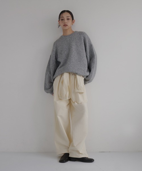 hellam（へラム）の「2WAY腰巻きツイルパンツ（その他パンツ・レディース・ブラック/アイボリー/ブラウン/ベージュ・FREE）」の18枚目の写真