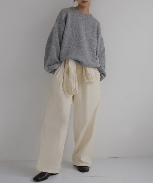 hellam（へラム）の「2WAY腰巻きツイルパンツ（その他パンツ・レディース・ブラック/アイボリー/ブラウン/ベージュ・FREE）」の19枚目の写真