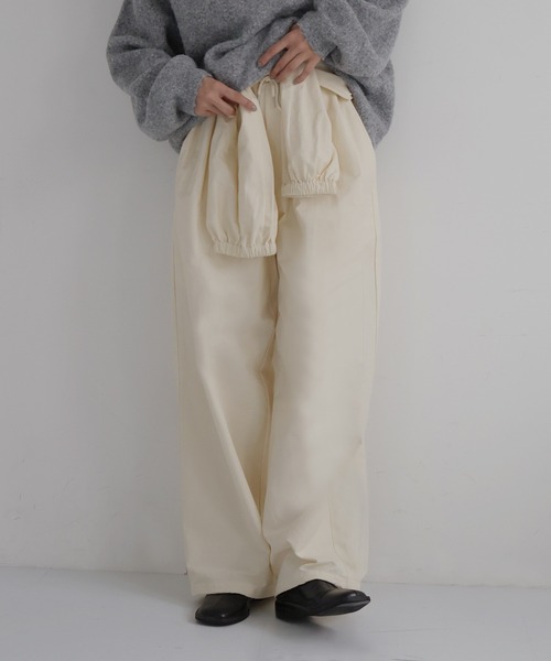 hellam（へラム）の「2WAY腰巻きツイルパンツ（その他パンツ・レディース・ブラック/アイボリー/ブラウン/ベージュ・FREE）」の21枚目の写真