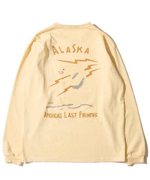 HOUSTON（ヒューストン）の「【HOUSTON / ヒューストン】USA COTTON PIGMENT TEE / ピグメントクルーネックロンT（Tシャツ/カットソー・メンズ・ブラック/オフホワイト/ターコイズブルー/サーモンピンク・MEDIUM/LARGE/X-LARGE）」の15枚目の写真