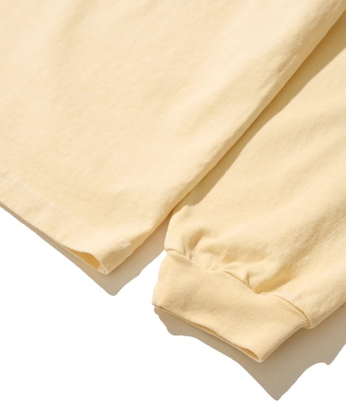 HOUSTON（ヒューストン）の「【HOUSTON / ヒューストン】USA COTTON PIGMENT TEE / ピグメントクルーネックロンT（Tシャツ/カットソー・メンズ・ブラック/オフホワイト/ターコイズブルー/サーモンピンク・MEDIUM/LARGE/X-LARGE）」の6枚目の写真