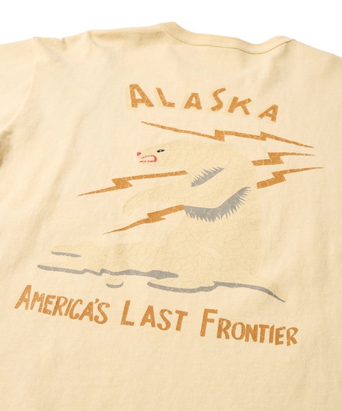HOUSTON（ヒューストン）の「【HOUSTON / ヒューストン】USA COTTON PIGMENT TEE / ピグメントクルーネックロンT（Tシャツ/カットソー・メンズ・ブラック/オフホワイト/ターコイズブルー/サーモンピンク・MEDIUM/LARGE/X-LARGE）」の5枚目の写真