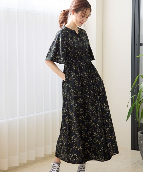 A18865 未使用 ジェニーギャルソン 総柄デザイン 半袖ワンピース 黒44 セール/ブランド古着】半袖ワンピース（ワンピース）｜GLOBAL WORK