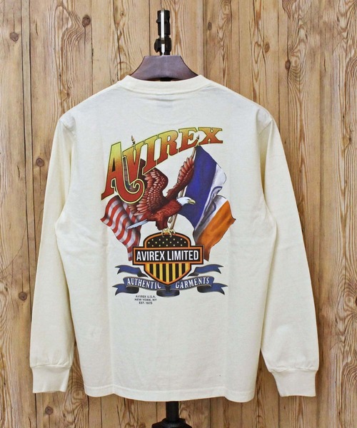 AVIREX(アヴィレックス)の「EAGLE L/S T-SHIRT(Tシャツ/カットソー・メンズ・ホワイト/オレンジ/チャコールグレー・XXL/XL/L/M)」の5枚目の写真