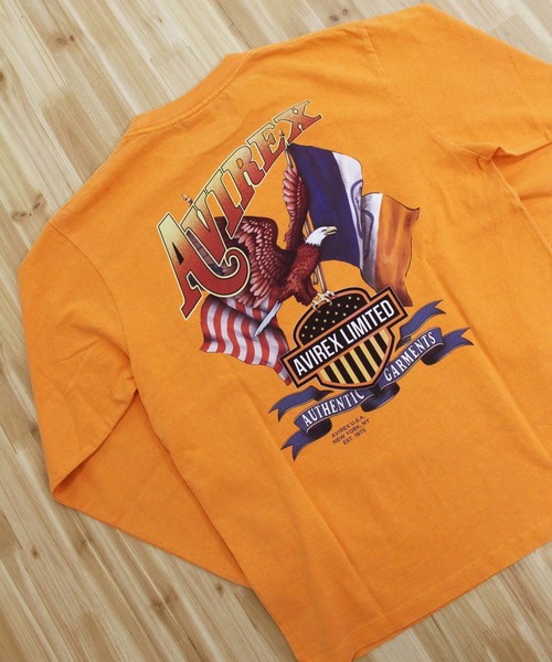 AVIREX(アヴィレックス)の「EAGLE L/S T-SHIRT(Tシャツ/カットソー・メンズ・ホワイト/オレンジ/チャコールグレー・XXL/XL/L/M)」の15枚目の写真