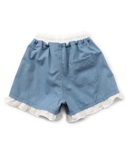 Seraph（セラフ）の「インして可愛い！フリルドッキングショートパンツ_ジュニア対応（その他パンツ・キッズ・ブルー/その他3/チェック・110/100/90/80/140/130/120）」の9枚目の写真