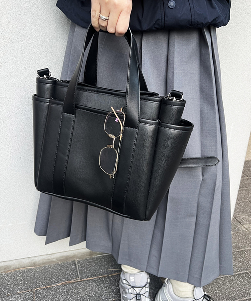 JOURNAL STANDARD（ジャーナルスタンダード）の「別注【VARNY/ヴァーニー】GARDEN TOTE 2PC（トートバッグ・レディース・ブラック・FREE）」の2枚目の写真