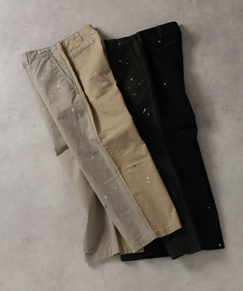 JOURNAL STANDARD J.S HOMESTEAD（ジャーナルスタンダードホームステッド）の「J.S.Homestead / スプラッシュ ペイント ビッグ チノ パンツ（チノパンツ・メンズ・ブラック/ベージュ・LARGE/MEDIUM）」の14枚目の写真