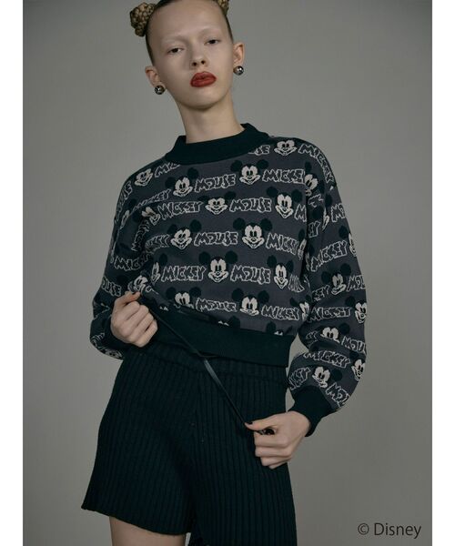 Disney（ディズニー）の「【ミッキーマウス】ジャガードニット（ニット/セーター・レディース・グレー/レッド・FREE）」の4枚目の写真