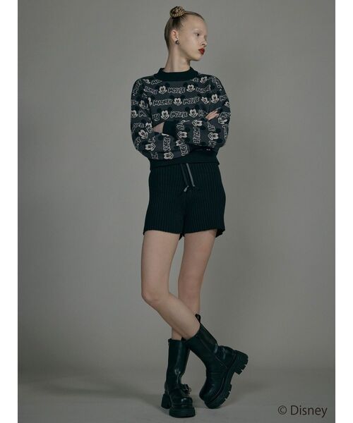 Disney（ディズニー）の「【ミッキーマウス】ジャガードニット（ニット/セーター・レディース・グレー/レッド・FREE）」の6枚目の写真