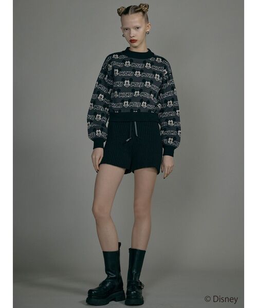 Disney（ディズニー）の「【ミッキーマウス】ジャガードニット（ニット/セーター・レディース・グレー/レッド・FREE）」の7枚目の写真