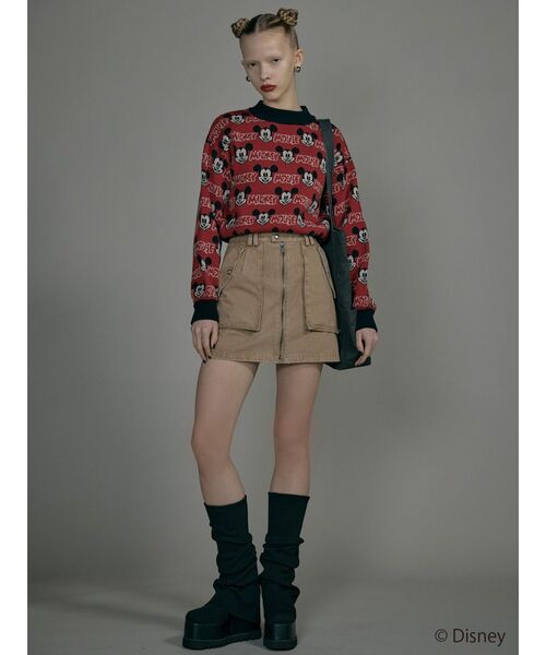 Disney（ディズニー）の「【ミッキーマウス】ジャガードニット（ニット/セーター・レディース・グレー/レッド・FREE）」の10枚目の写真